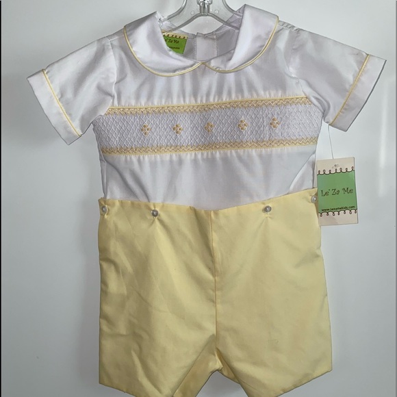 La’ Za Me Other - LE ZA ME BABY SMOCKED BUTTON ON SUIT